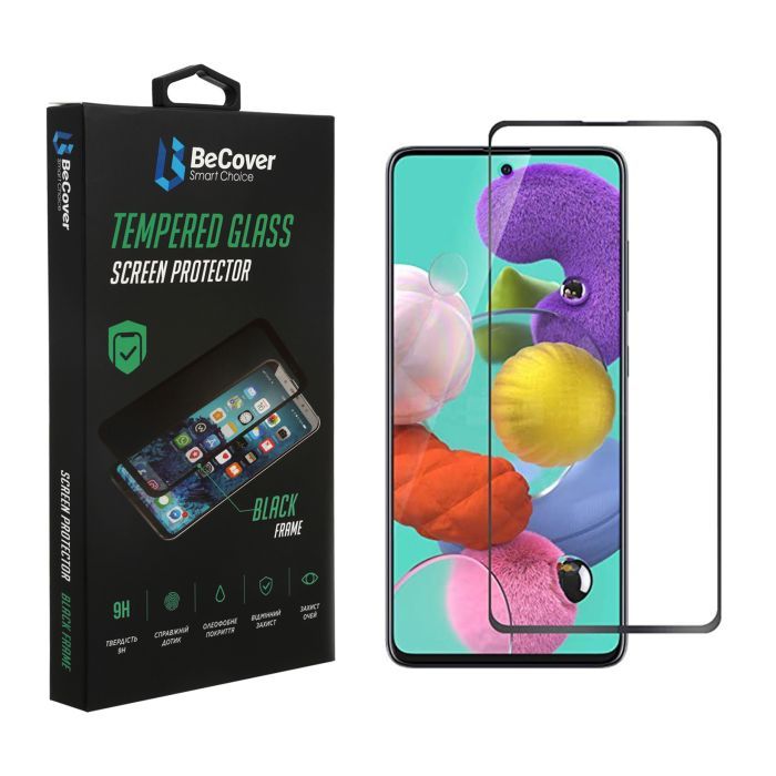 Стекло защитное BeCover Samsung Galaxy M52 SM-M526 Black Фото