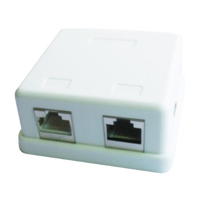 Компьютерная розетка Cablexpert RJ45x2 FTP, cat.5e Фото