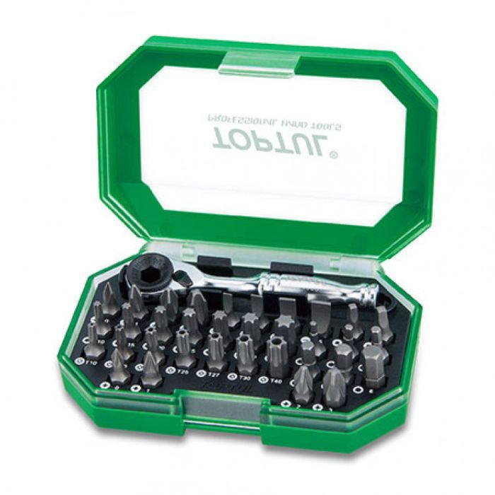 Набор бит Toptul с трещоткой 1/4" 35ед. Фото