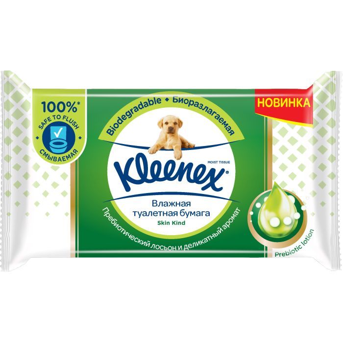 Туалетная бумага Kleenex Skin Kind влажная 38 шт. Фото