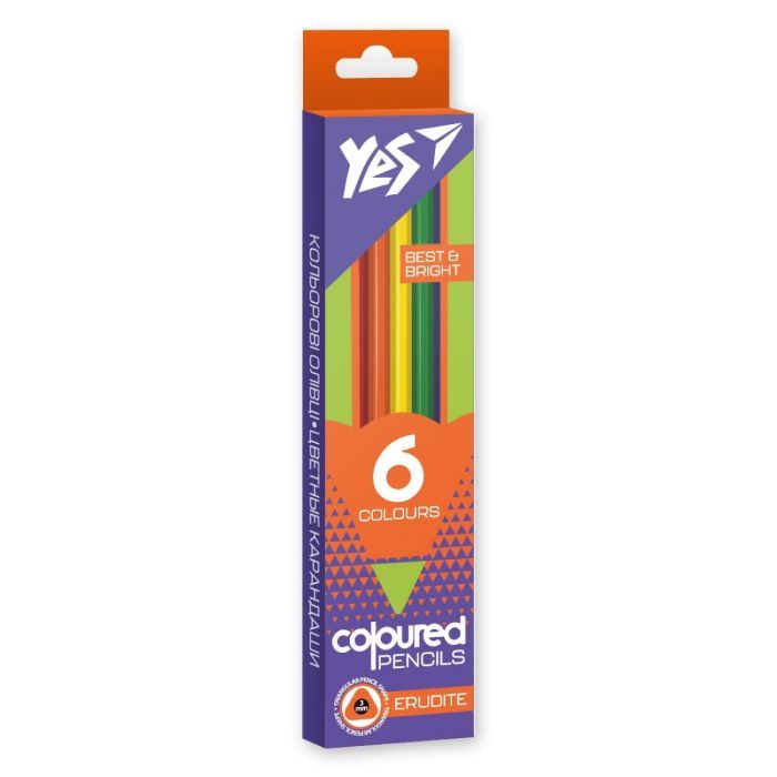 Карандаши цветные Yes Erudite 6 кол. Фото