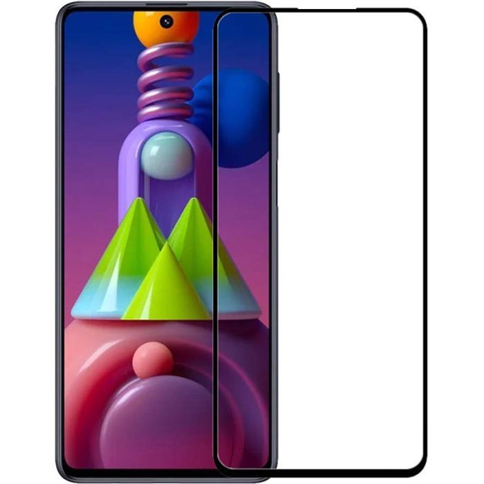 Стекло защитное PowerPlant Full screen Samsung Galaxy M51, Black Фото
