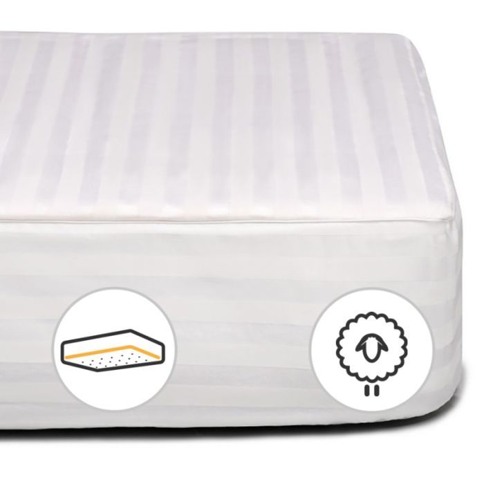 Наматрасник MirSon Royal Pearl Woollen 442 200x220 см Фото