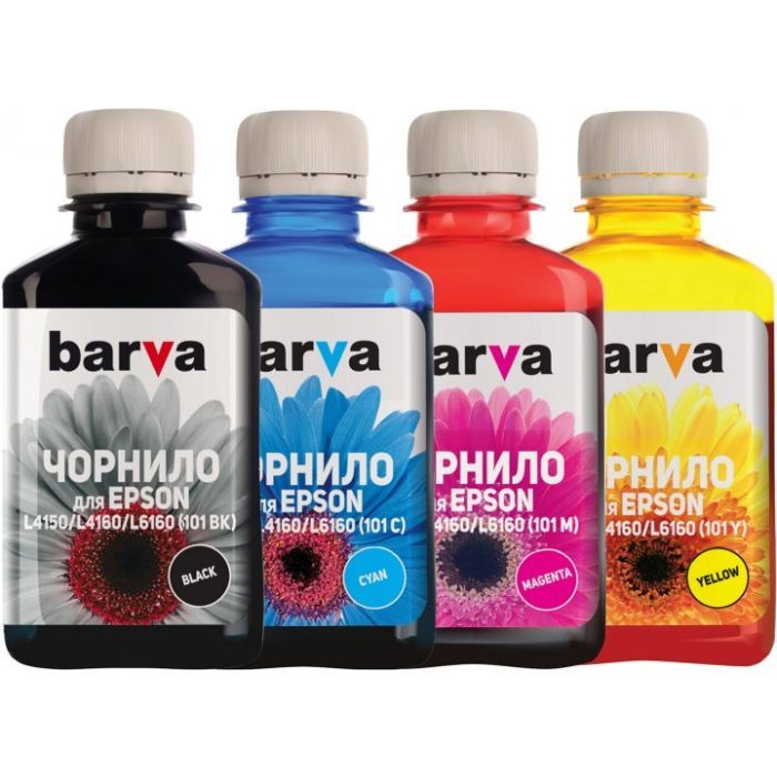 Чернила Barva Epson 101, 4х180 мл Фото