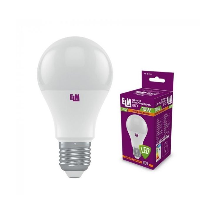 Лампочка ELM B60 10W PA10S E27 3000K Фото