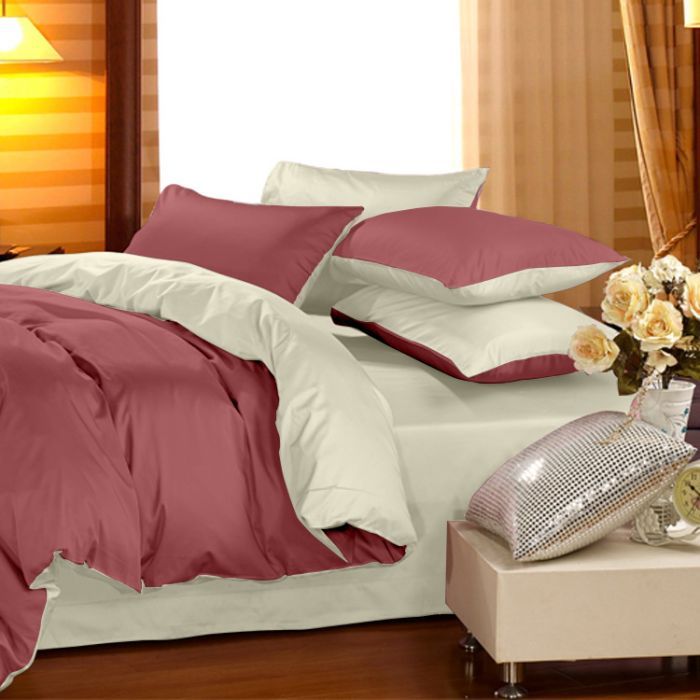Постельное белье MirSon Сатин Premium 0847 + 0840 Ruby Сімейний Фото