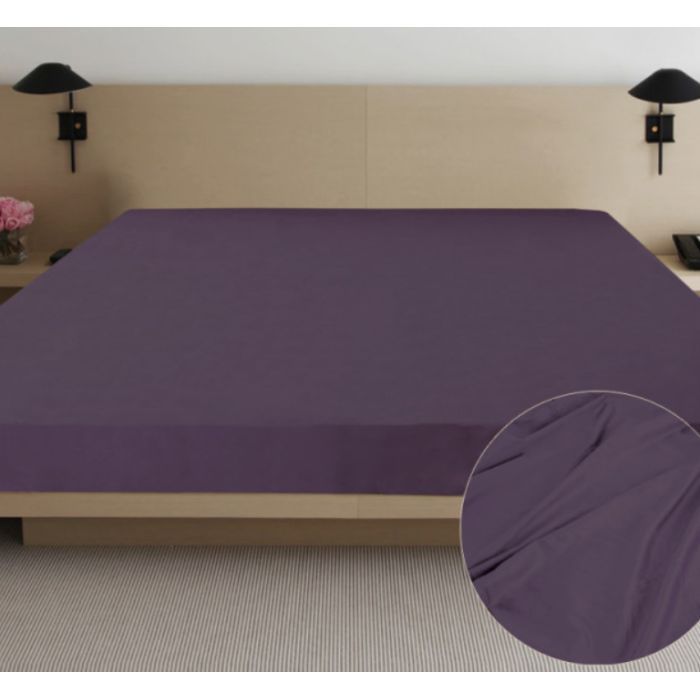 Простынь Ярослав сатин 09 сливовый 220х240 Фото