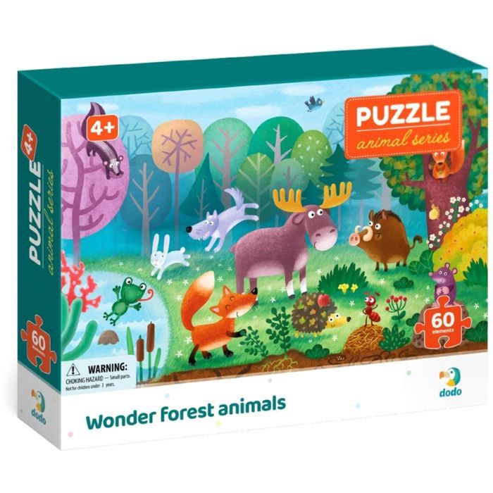 Пазл DoDo Чудо-звери в лесу, 60 элементов Фото