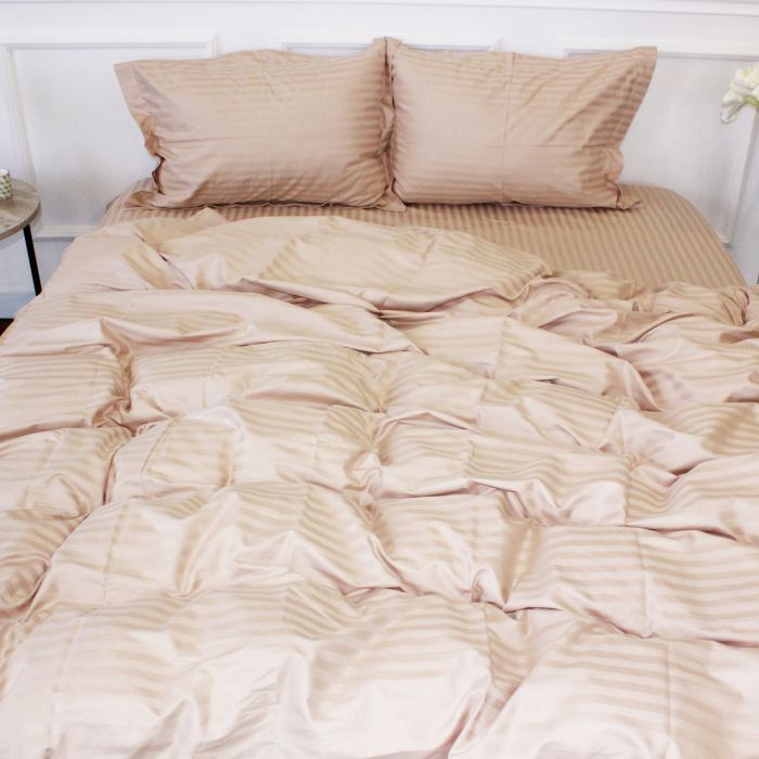 Пододеяльник MirSon Satin Stripe 30-0004 Cream 160х220 см Фото