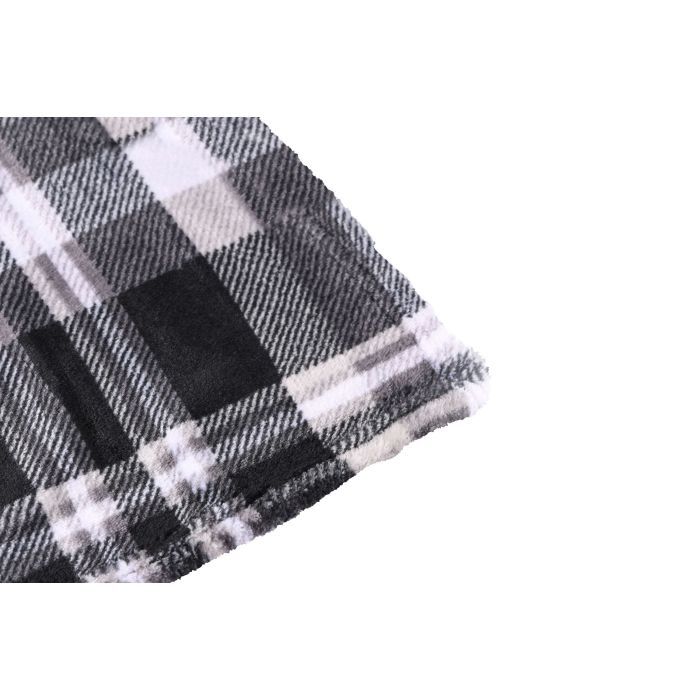 Плед Ardesto Flannel клітинка сіра, 160х200 см Фото 10