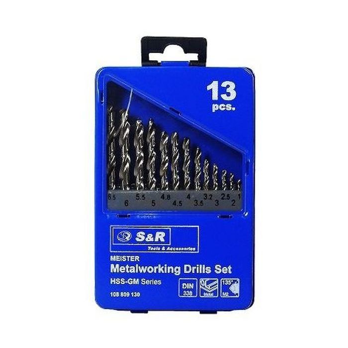 Набор сверл S&R Meister 1.5-6.5мм 13шт Фото