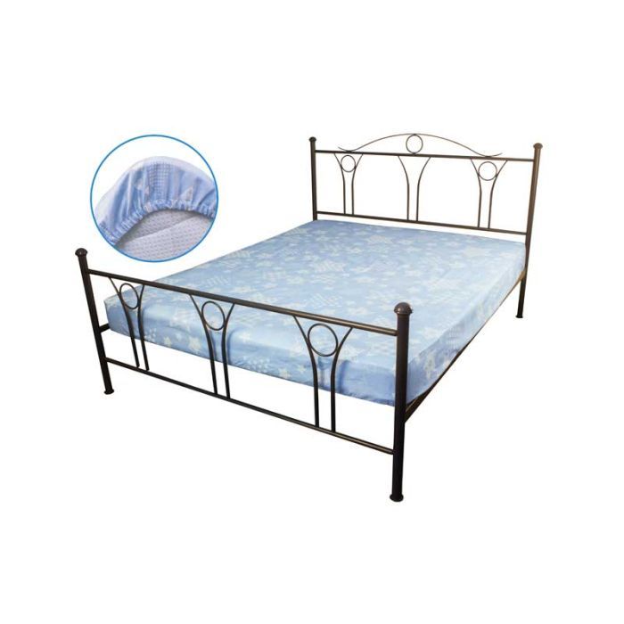 Простынь Руно бязь на гумці Blue Star 90х200 см Фото