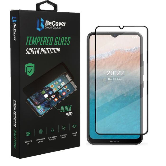 Стекло защитное BeCover Nokia C21 Plus / Nokia C22 Black Фото