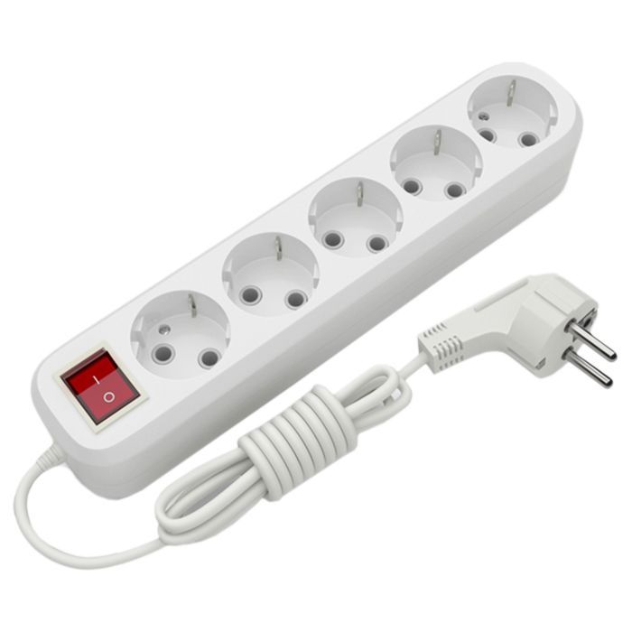 Сетевой удлинитель Electrum C-ES-1814 3.0m, 5 роз, white Фото
