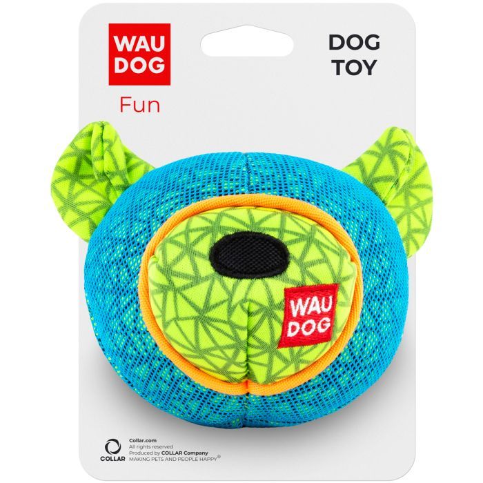 Игрушка для собак WAUDOG Fun Ведмедик 12х11 см блакитна Фото