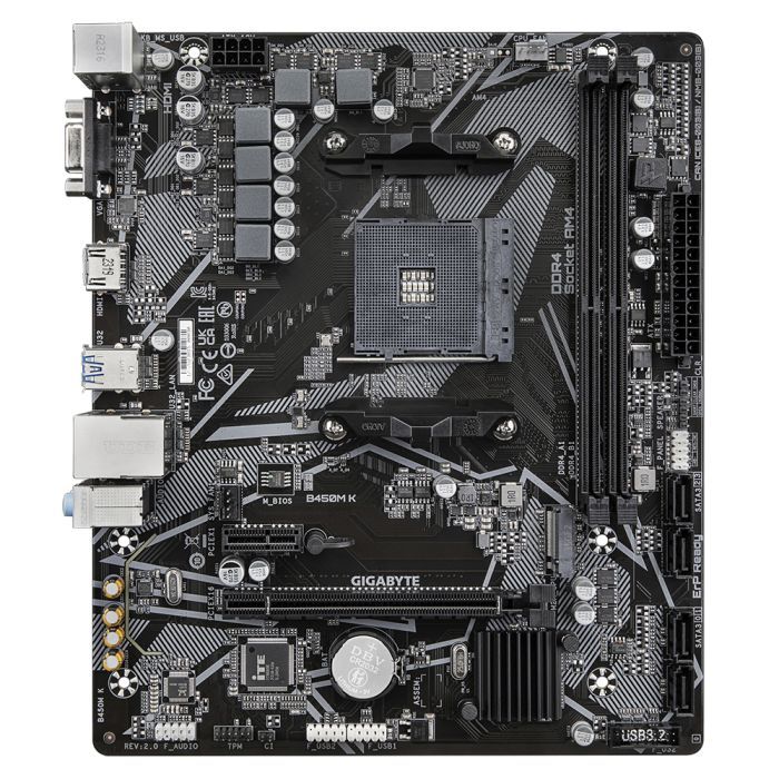 Материнская плата GIGABYTE B450M K Фото