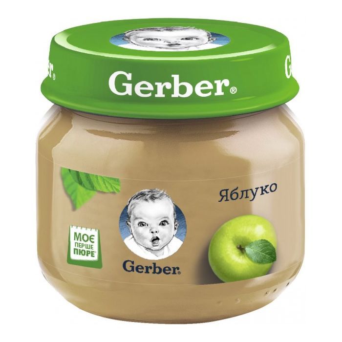 Детское пюре Gerber Яблоко с 6 месяцев 80 г Фото