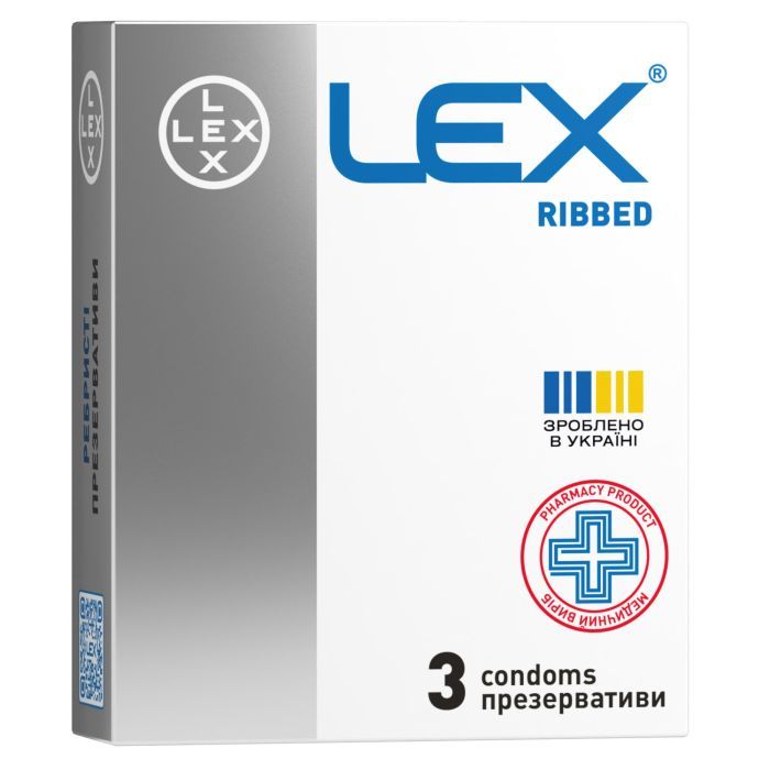 Презервативы Lex Condoms Ribbed 3 шт. Фото