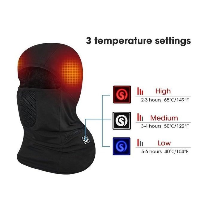 Балаклава с подогревом 2E Shadow Black M Фото