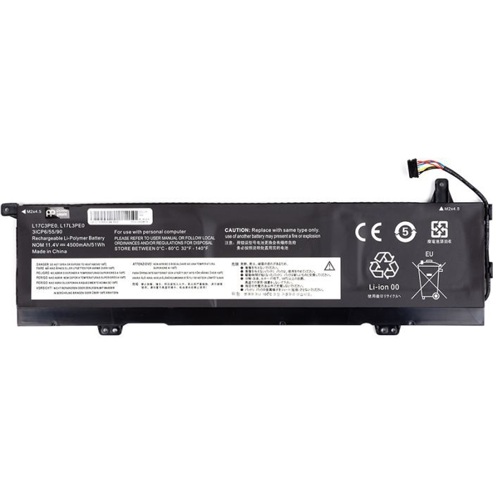 Аккумулятор для ноутбука PowerPlant LENOVO L17C3PE0-68-3S1P 11.4V 4500mAh Фото