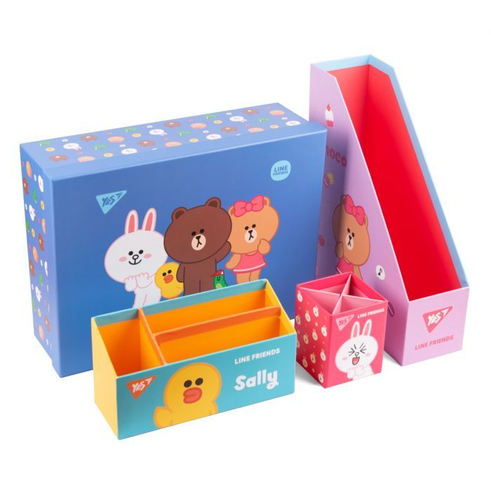 Настольный набор Yes Line Friends картонний, 4 предмети Фото