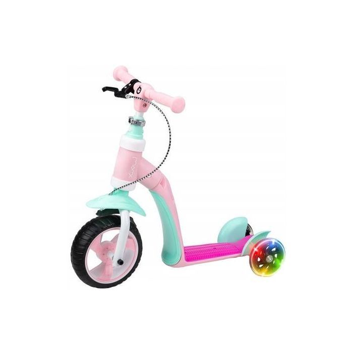 Самокат MoMi Elios 2 в 1 беговел Рожевий Фото