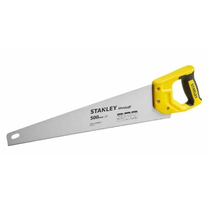 Ножовка Stanley SHARPCUT с закаленными зубьями, L=500мм, 11 tpi. Фото