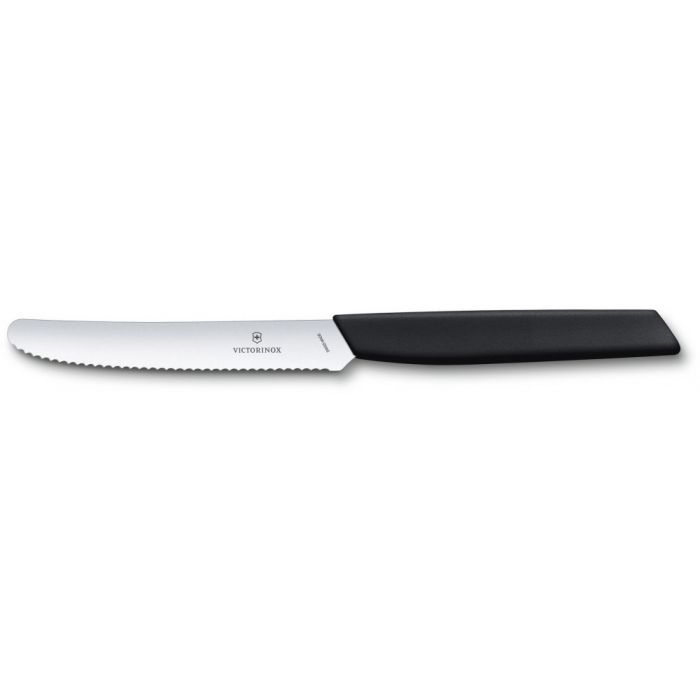 Кухонный нож Victorinox Swiss Modern TomatoSausage 11см Black Фото