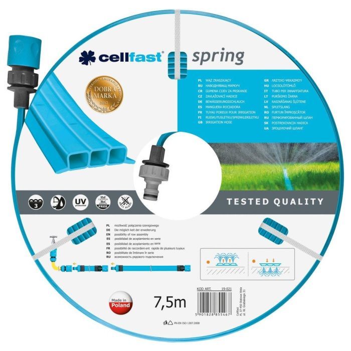 Поливочный шланг Cellfast SPRING, оросительный перфорированный, 7.5м Фото