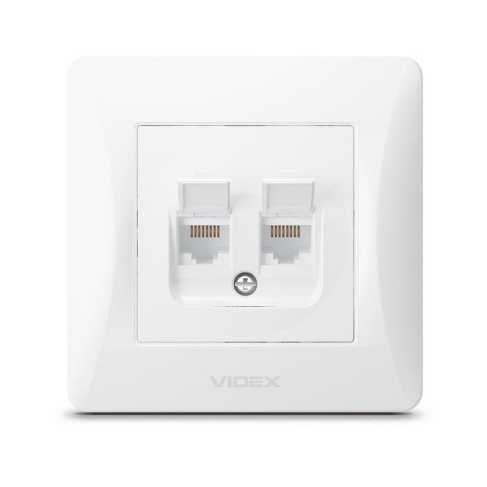 Компьютерная розетка Videx BINERA CAT6+CAT6 Фото