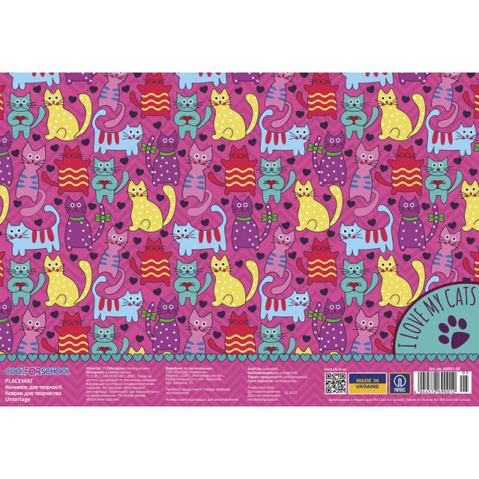 Подкладка настольная Cool For School Funny Cats Фото