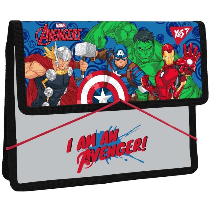 Папка для тетрадей Yes на резинці В5 Marvel Avengers Фото