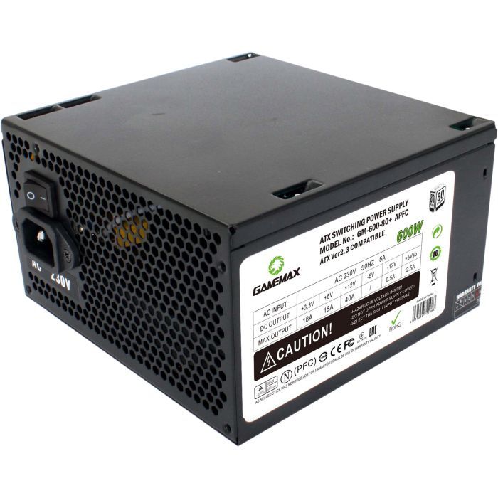 Блок питания Gamemax GM-600 80+ APFC Black Фото