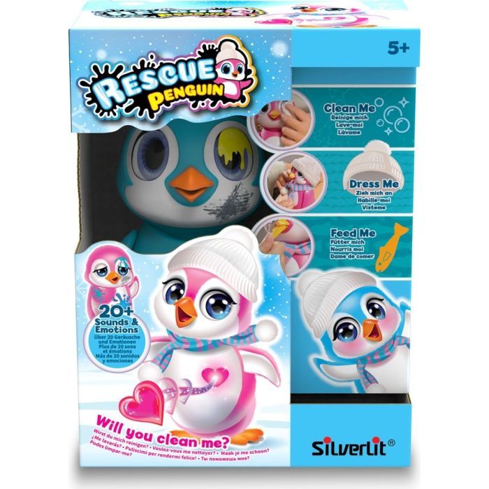 Интерактивная игрушка Silverlit Врятуй Пінгвіна блакитна Фото