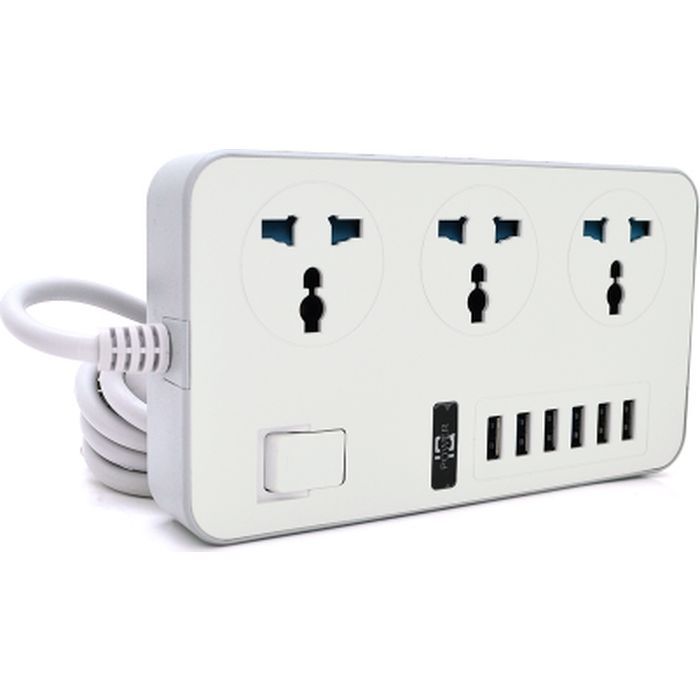 Сетевой фильтр питания Voltronic TВ-Т09, 3роз, 6*USB White Фото