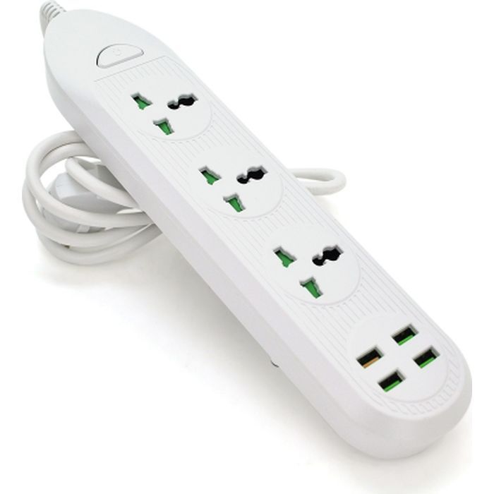 Сетевой фильтр питания Voltronic TВ-Т16, 4роз, 3*USB White Фото