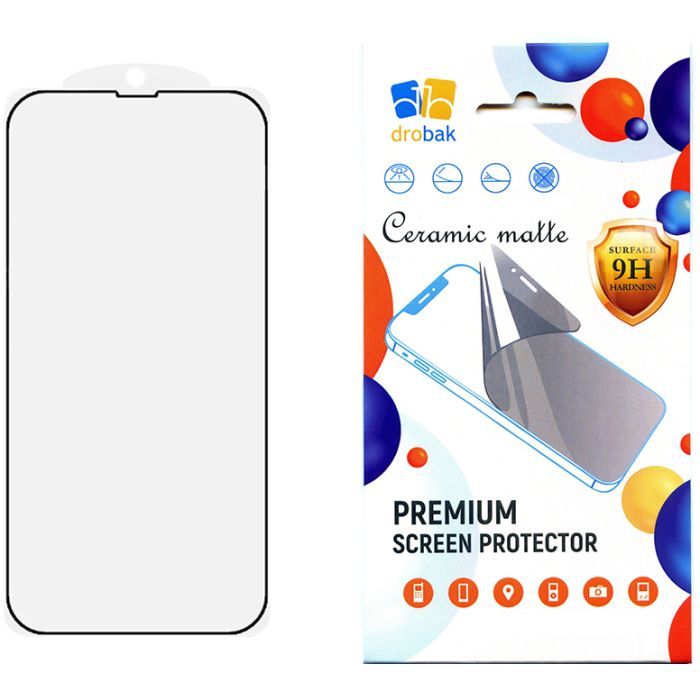 Стекло защитное Drobak Matte Ceramics Apple iPhone 15 Фото