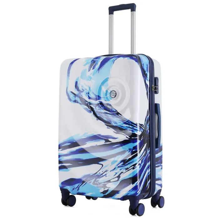 Чемодан Semi Line Print 28" L White/Blue Фото