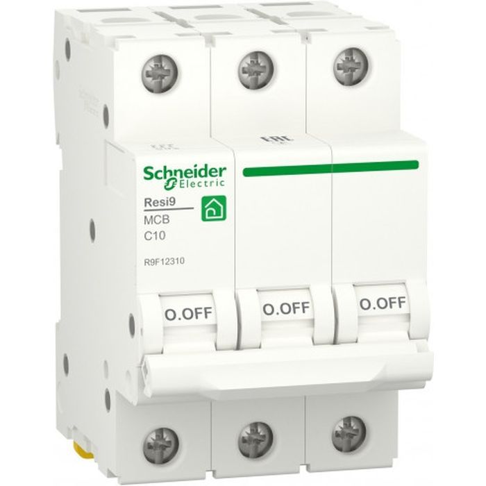 Автоматический выключатель Schneider Electric RESI9 6kA 3P 10A C Фото