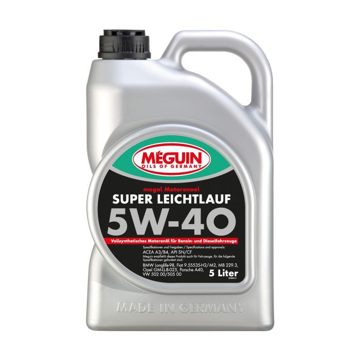 Моторное масло Meguin SUPER LEICHTLAUF SAE 5W-40 5л Фото