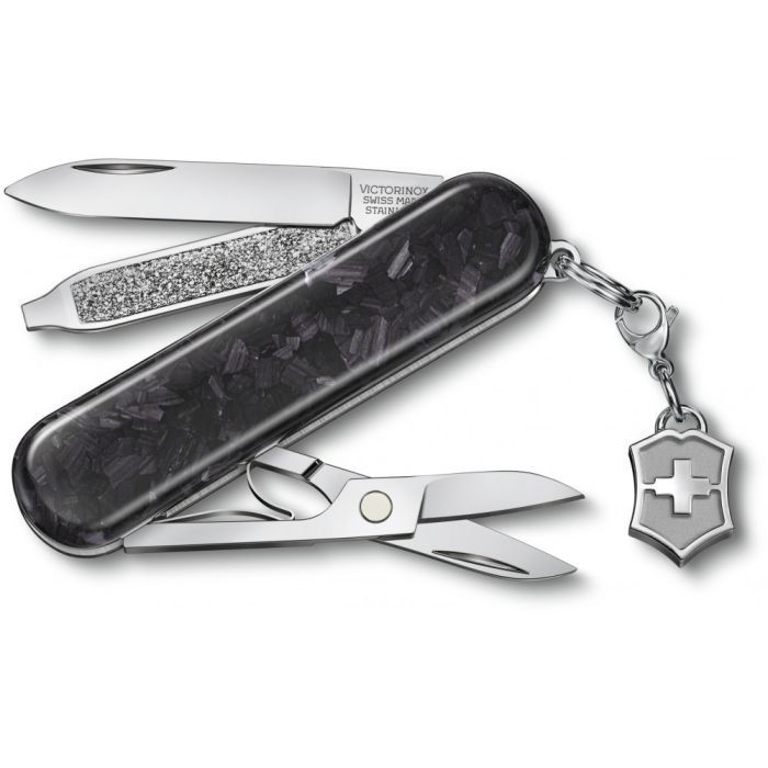 Нож Victorinox Classic SD Brilliant Carbon + брелок-лого Фото