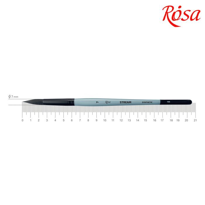 Кисточка для рисования Rosa Синтетика кругла, STREAM 132, № 7 Фото