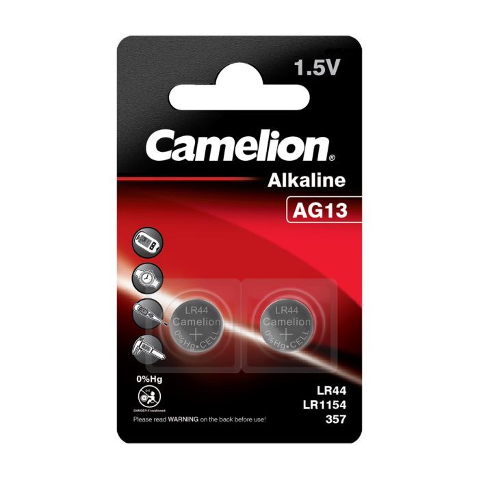 Батарейка AG13 / LR44 Alkaline * 2 Camelion AG13-BP2 - купити в Києві ...
