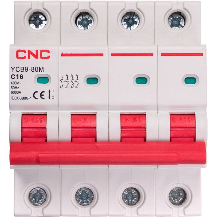 Автоматический выключатель CNC YCB9-80M 4P C16 6ka Фото