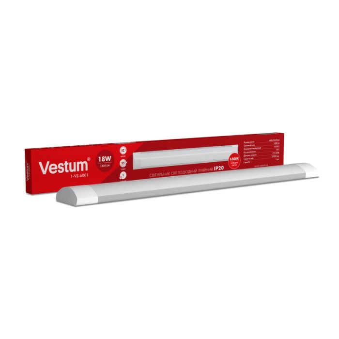 Светильник Vestum LED 0,6м 18W 6500K 220V IP20 Фото