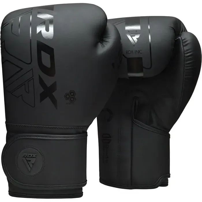 Боксерские перчатки RDX F6 Kara Matte Black 10 унцій Фото