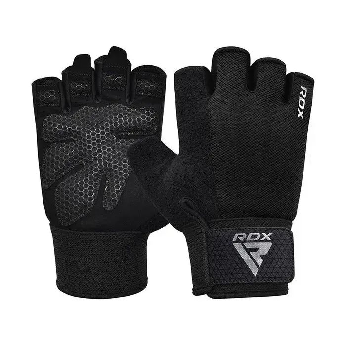 Перчатки для фитнеса RDX W1 Half Black Plus XL Фото