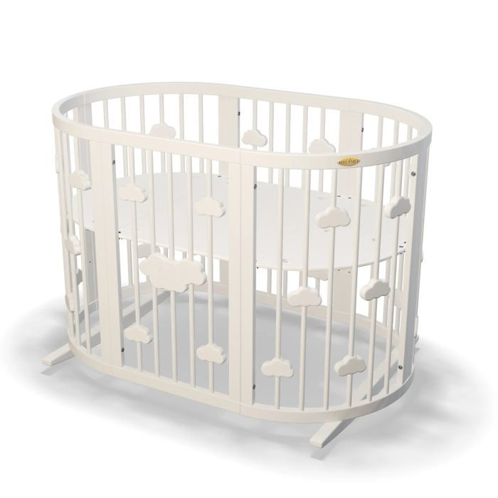 Кроватка Ingvart трансформер Smart Bed Oval (60х72, 60х120, 60х168 Фото