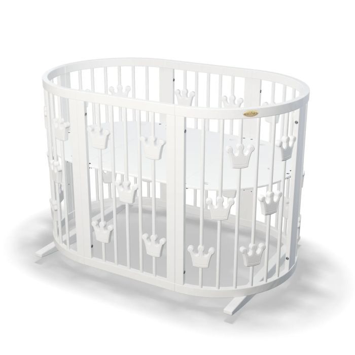 Кроватка Ingvart трансформер Smart Bed Oval (60х72, 60х120, 60х168 Фото