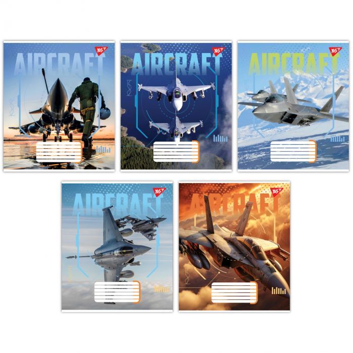 Тетрадь Yes Aircraft 36 листов клетка Фото